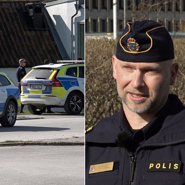 En övervakningskamera, polisbilar, och Emil Eisersjö.