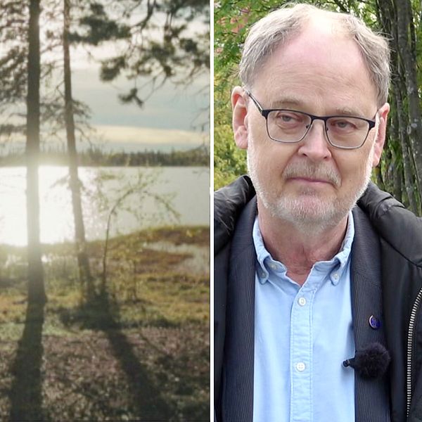 Sjön Nammajaure i Muddus nationalpark  och Claes Svahn, ordförande UFO Sverige.