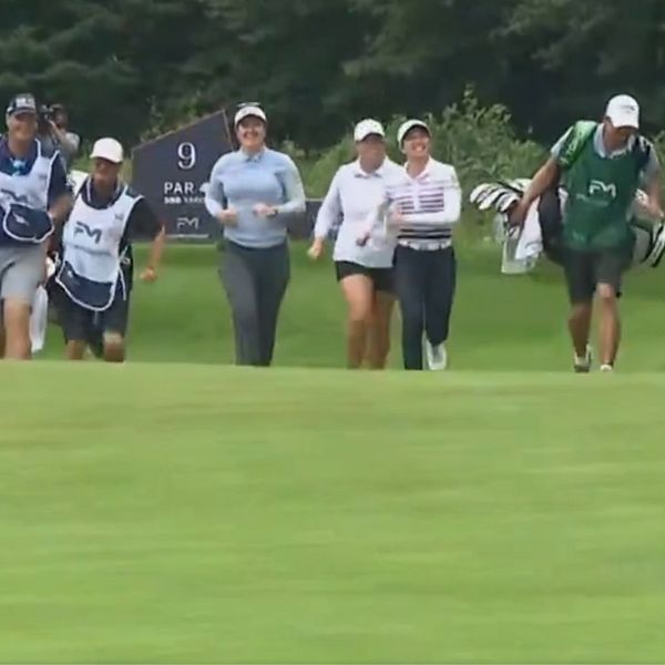 Madelene Sagström hann spela klart – men några golfspelare fick springa för att hinna spela sista hålet på rundan