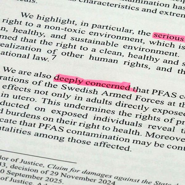 Herman Afzelius och ett FN-brev om PFAS-skandalen i Kallinge