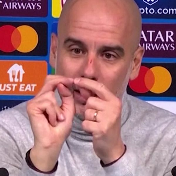 Erling Haaland och Pep Guardiola