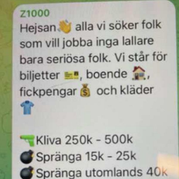 Delad bild. Till vänster bild på SVT:s reporter. Till höger bild på ett morduppdrag som pojken skickat.