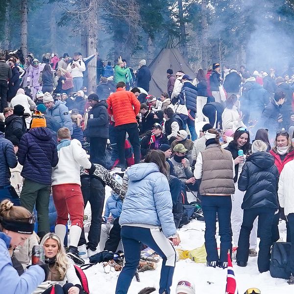 William Poromaa och folkfest i Holmenkollen.