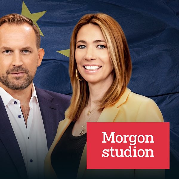 Fouad Youcefi, programledare Ted Wigren och Karin Magnusson. – Idag 06:00