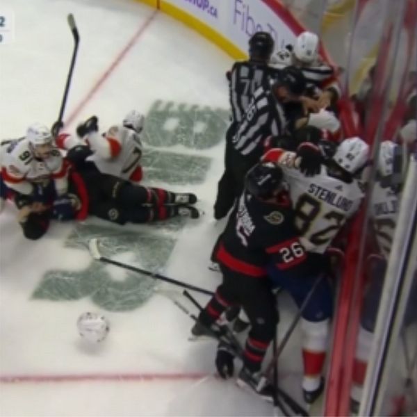 Storbråk i NHL-matchen mellan Florida-Ottawa