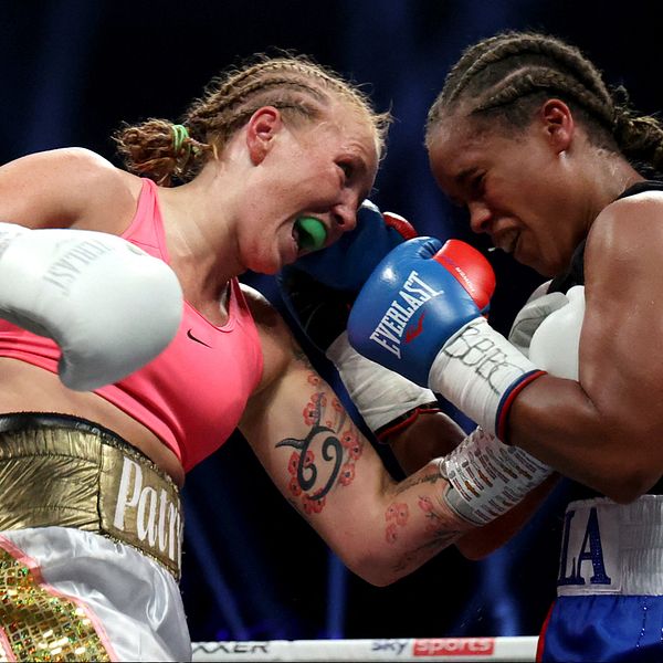 Patricia Berghult under titelfajten mot Natasha Jonas i september 2022.