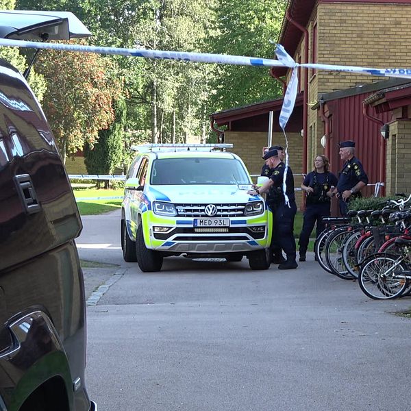 Kvinna skjuten i benet av polis i Växjö