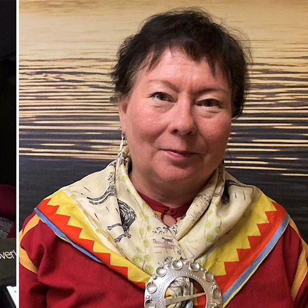 Same- och kulturminsiter Parisa Liljestrand och teaterchefen Åsa Simma.