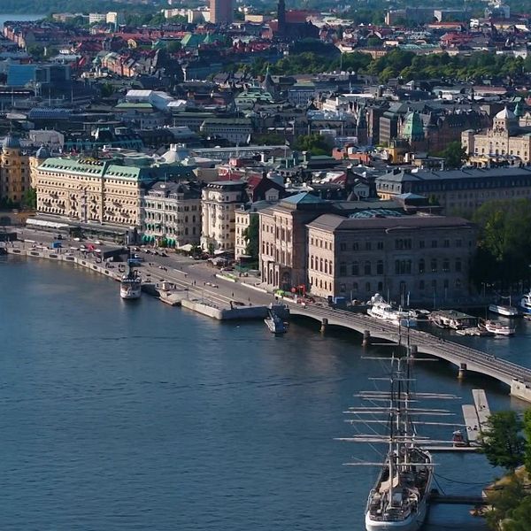 Jonas Monié Nordin berättar om Stockholms samiska historia, vy över staden.