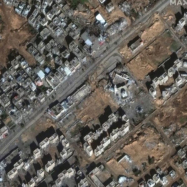 Satellitbild på Gaza