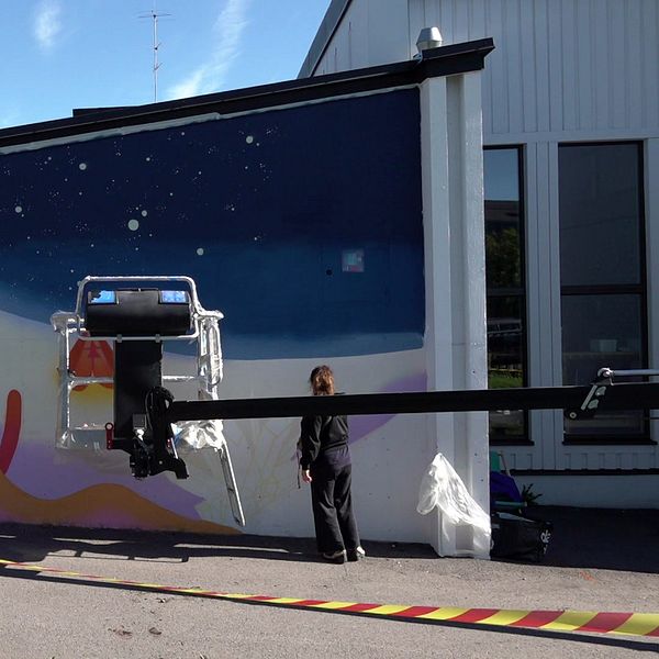 Just nu skapas väggmålningar i Kiruna för att bevara historien kring den gamla stadskärnan.