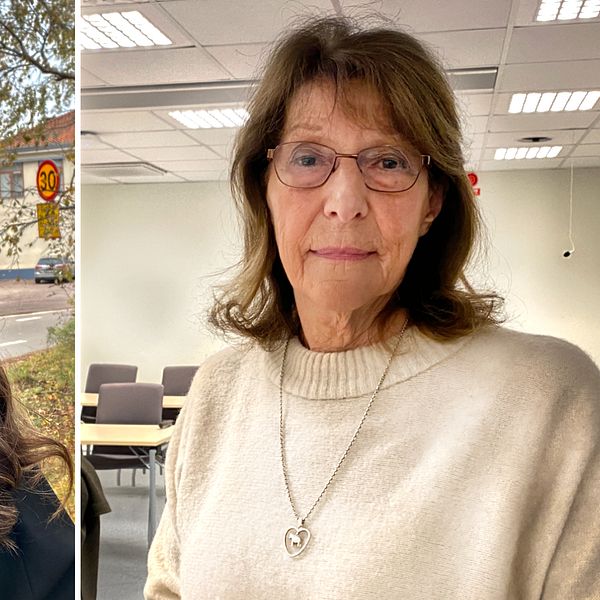 Hedemorapolitikerna Joanna Gahnold (KL) till vänster och Agneta Andreasson-Bäck (S) till höger