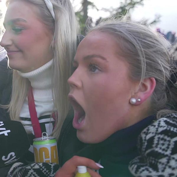 Norska supportrar under femmilen på skid-VM