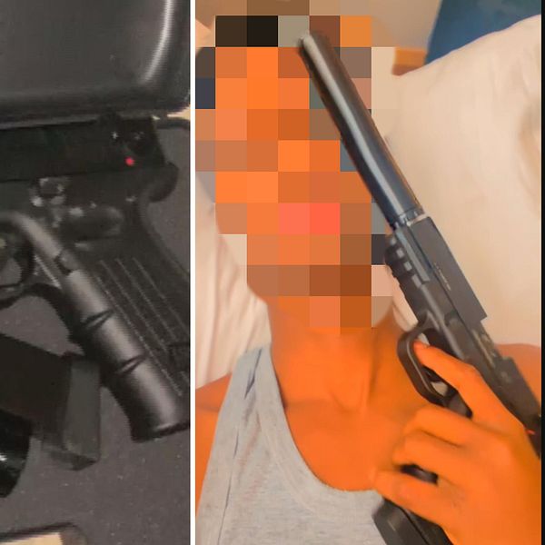 Pistol med ljuddämpare