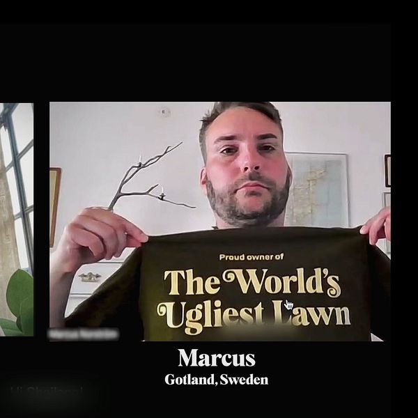 Bild från ett digitalt videosamtal mellan Shailene Woodley och Marcus Norström.