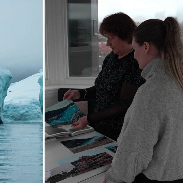Erja-Riitta Salonen visar bilder från Grönland och berättar om sin fascination för platsen.