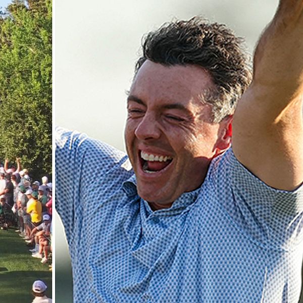 Rory McIlroy firar segern på Masters efter dramat på sista hålet