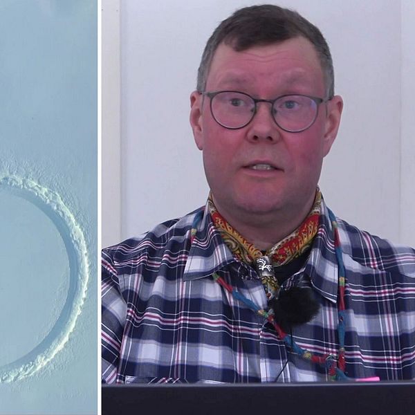 trick med snöskoter; till höger Anders Erling Fjällås, ordförande Semisjaur Njarg sameby