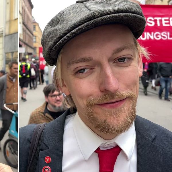 Esther Kornbrink distriktsordförande Ung vänster och Emil Wingstrand politiskt aktiv Vänsterpartiet.