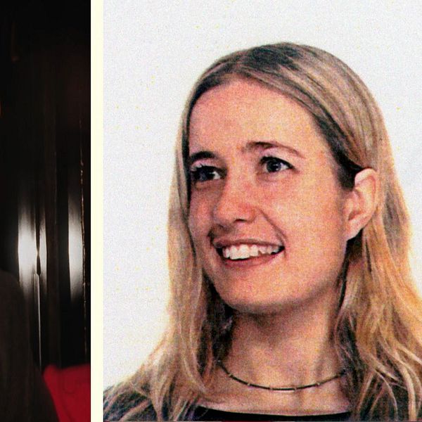 Helge Fossmo och Sara Svensson i montage kopplat till Knutbyfallet.