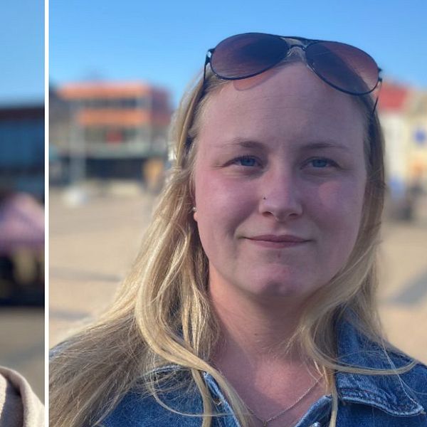 Liam Fohlin och Zandra Waldt framför stora torg