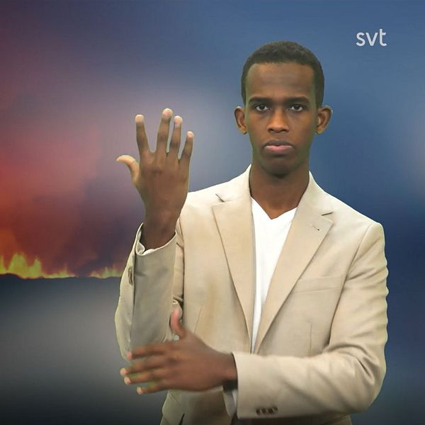 Programledare Abdi tecknar ”vulkan”