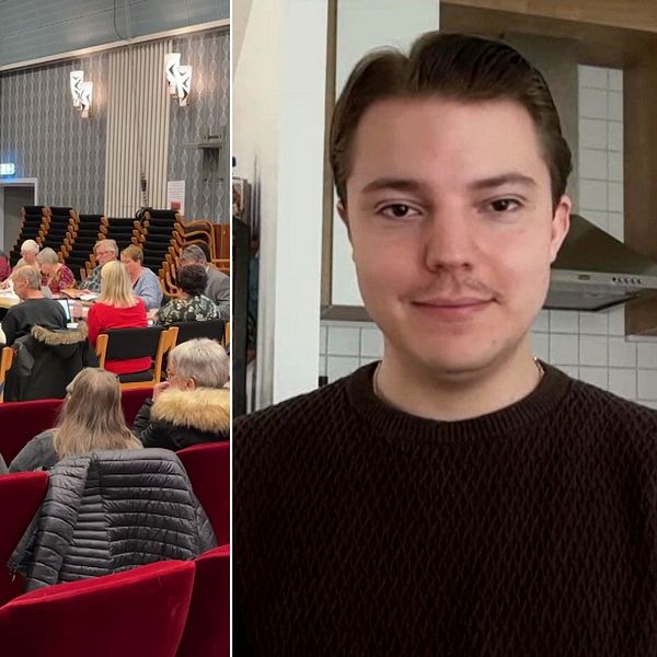 Kevin Wester (SD) i insetbild bredvid möte om samarbetet i Malå