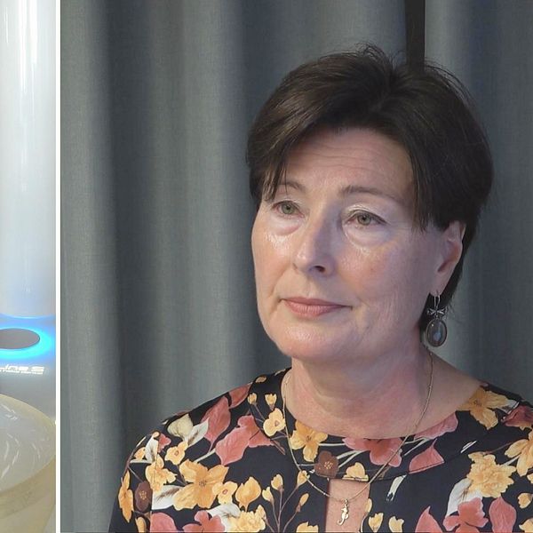 Tandvårdschef Jelena Sannabo och tandvårdsutrustning till vänster.