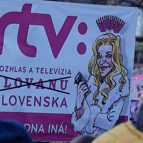 Protest i Slovakien mot ändringar inom public service