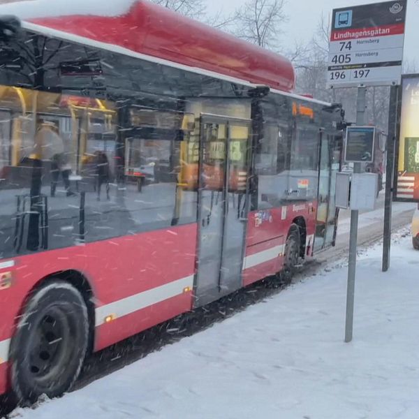 Anton Fendert. Buss i snön.