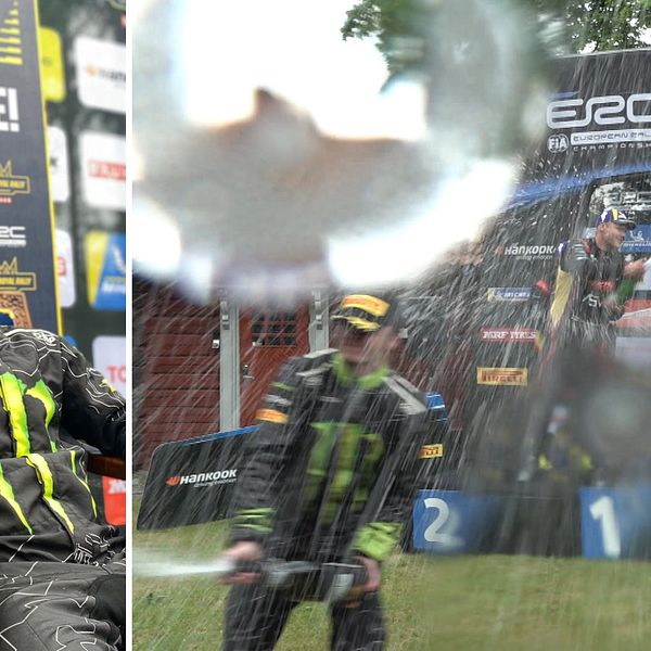 Oliver Solberg och kartläsare Eliot Edmondson tog hem EM-rallyt i Värmland