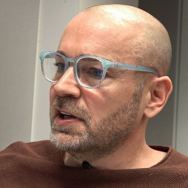 Till vänster ett inlägg från sociala medier som visar tunneln, till höger Anders Hagström.