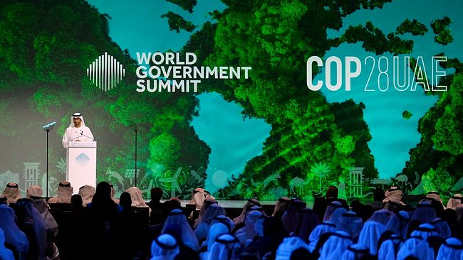Olje-vd:n Sultan Ahmed al-Jaber, ledare för klimattoppmötet COP28 i Dubai 2023