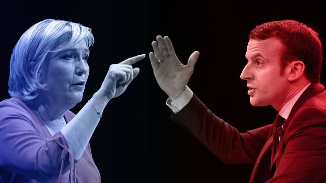 Le Pen och Macron