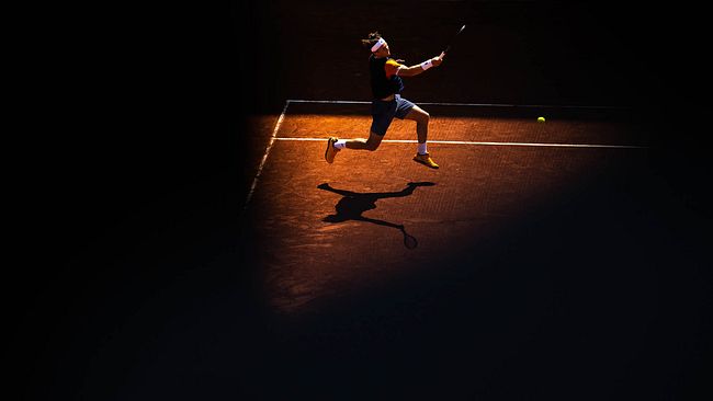 Norske tennisspelaren Casper Ruud på tenniscourten Roland-Garros i juni 2023 i Paris, Frankrike.