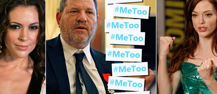 Alyssa Milano, Hervey Weinstein och Rose McGowan.