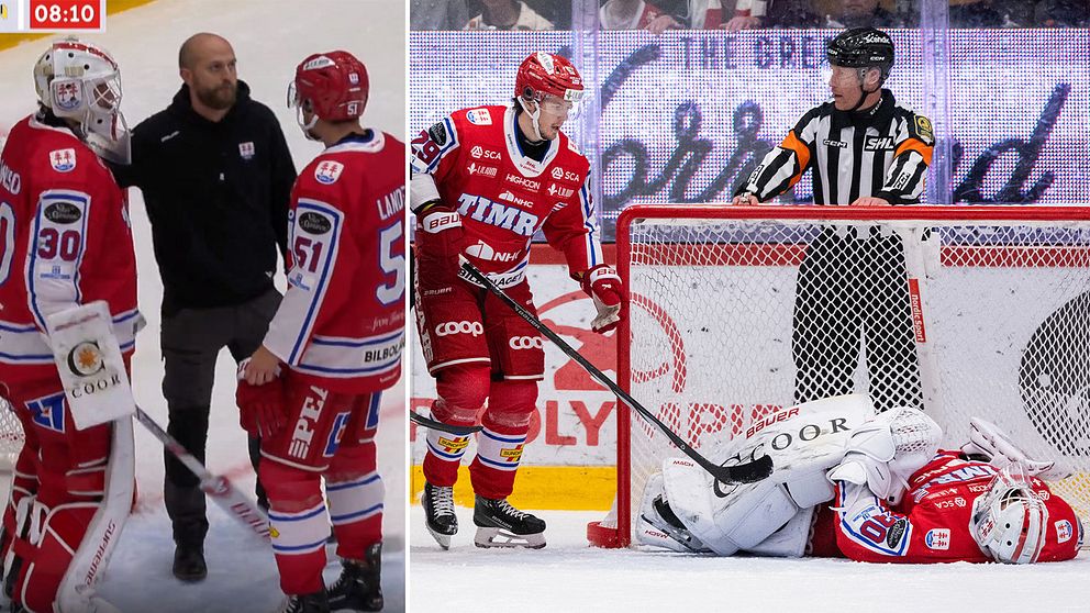 Jacob Johansson byttes ut efter smällen.
