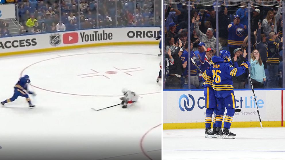 Ishockey: Rasmus Dahlin nätade – och klev av skadad | SVT Sport