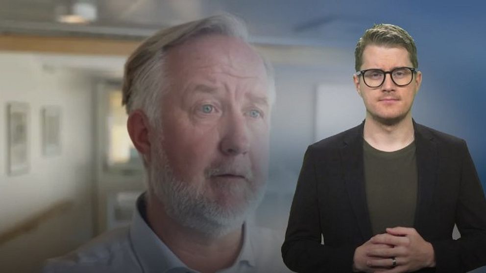Johan Pehrson och en programledare