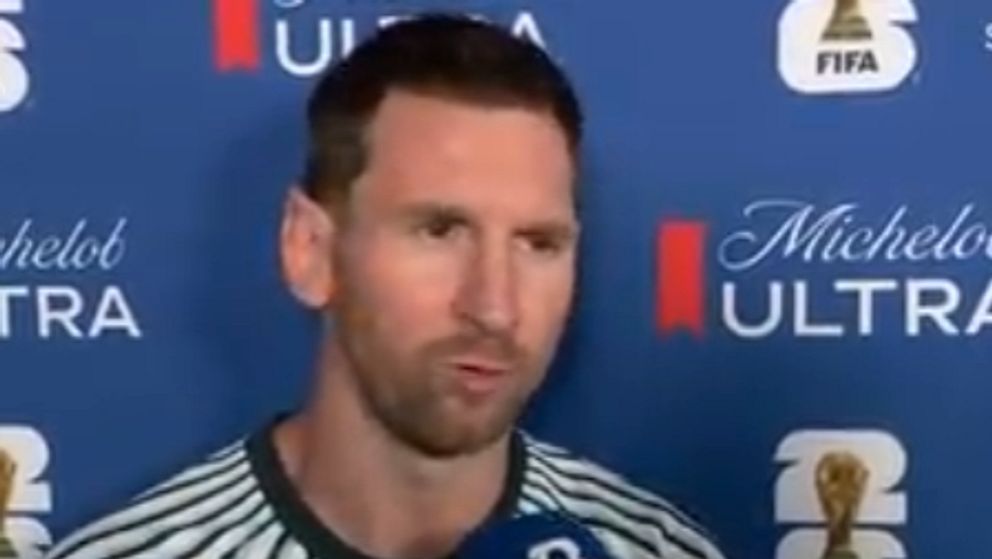Lionel Messi under intervju efter lagets sena vändning och avancemang