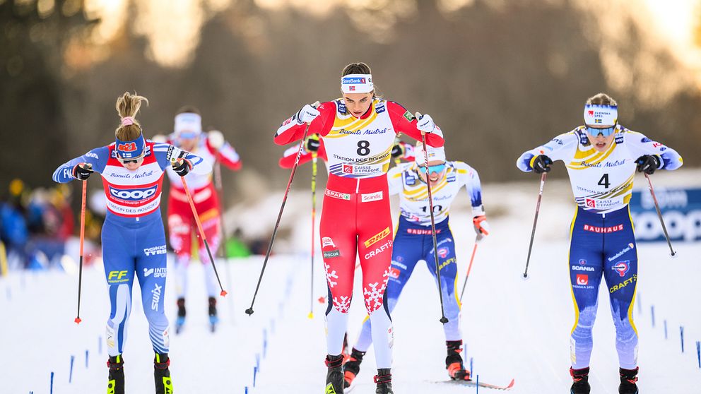 Upplopp i sprinten i Les Rousses