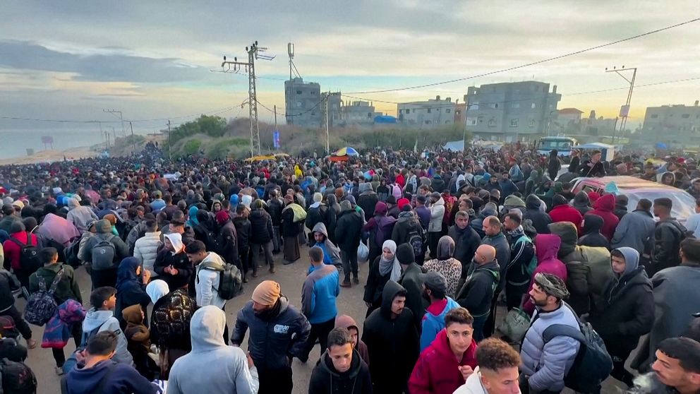 Tusentals palestinier samlade för att ta sig norrut – Senaste nytt om ...