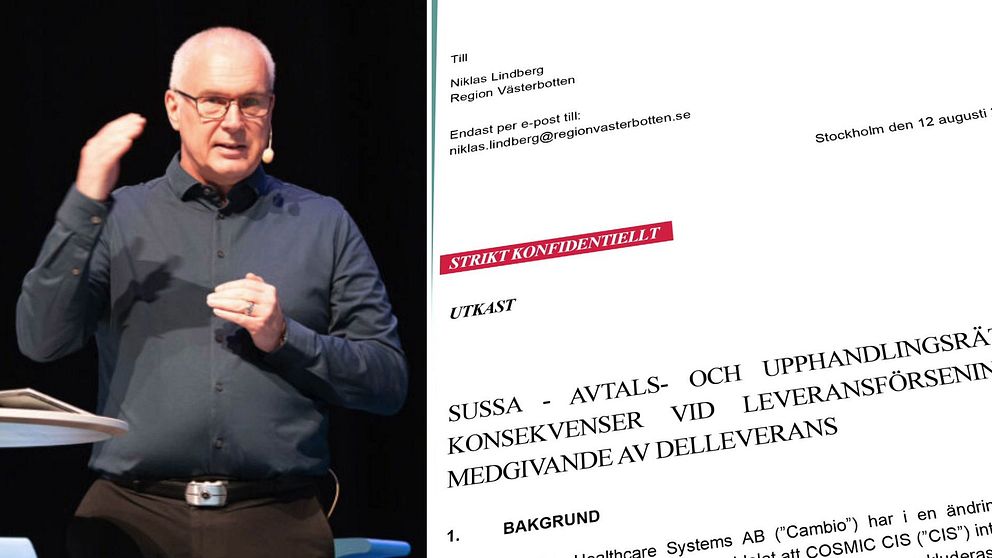 Niklas Lindberg talar vid en presentation om Sussa-utredningen