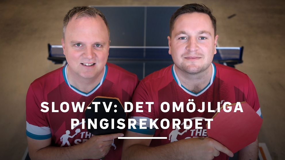Fredrik och Emil i Bjärreds BTK inför försök att slå pingisrekordet