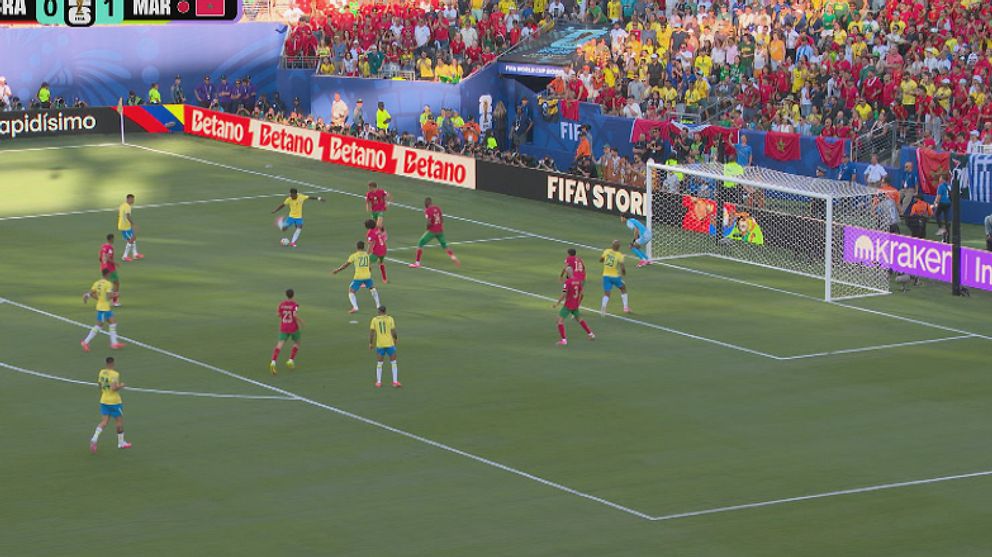 Brasilien kvitterar mot Marocko i fotbolls-VM 2026