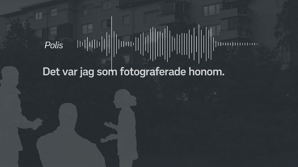 Polis förklarar varför de stoppat posjkarna och varför Samuel fått ta sig sin luvtröja för att bli fotograferad av polisen.