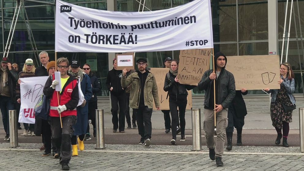 demonstration in helsingfors Finland