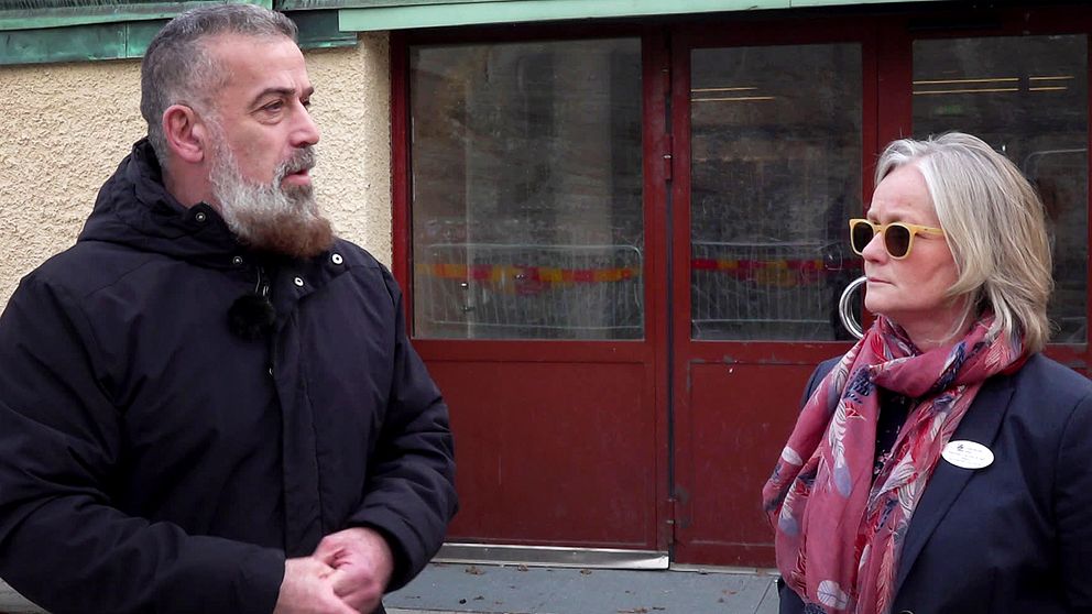 Josef Nachbat och Sjumilaskolans rektor.