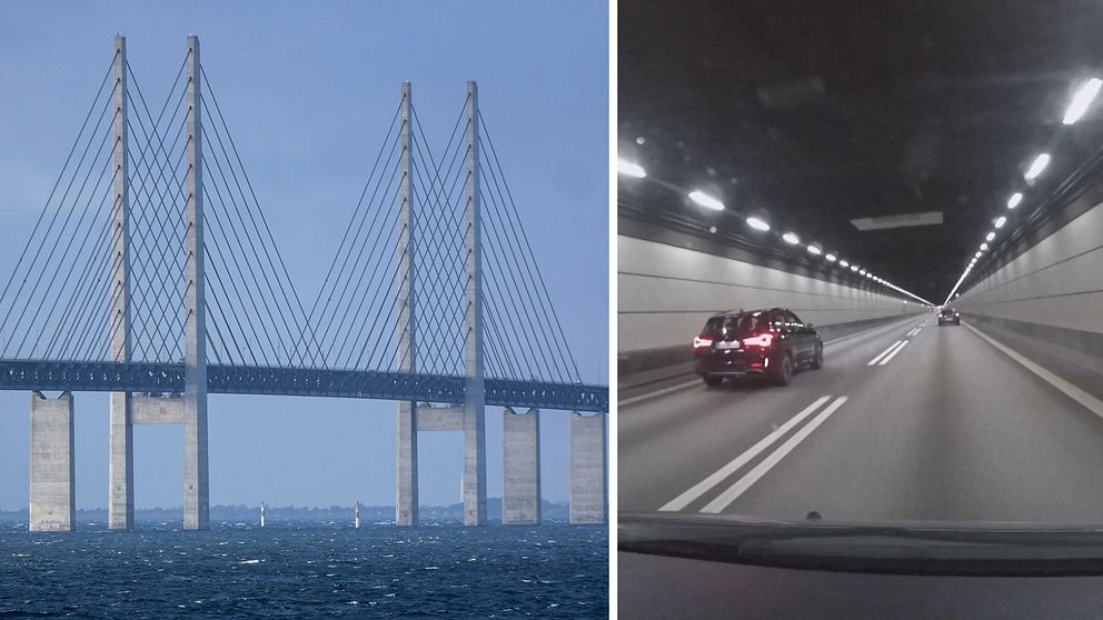 Öresundsbron och tunneln under Öresund.