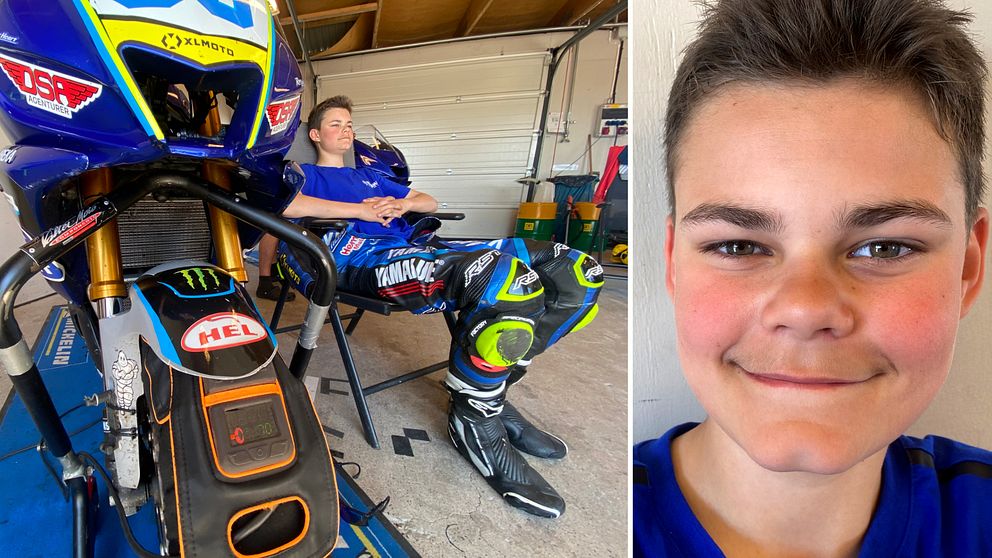 Maxximus Vikingssköld, 15, från Filipstad kör road racing.